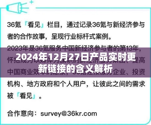 实时更新链接的含义解析及未来产品动态（2024年12月27日）