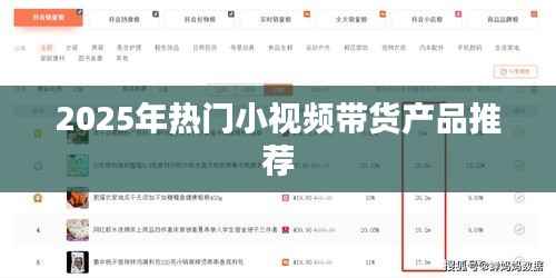 「未来趋势」2025年热门小视频带货产品大盘点