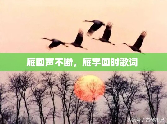 雁回声不断,雁字回时歌词