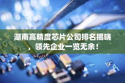 湖南高精度芯片公司排名揭晓,领先企业一览无余!