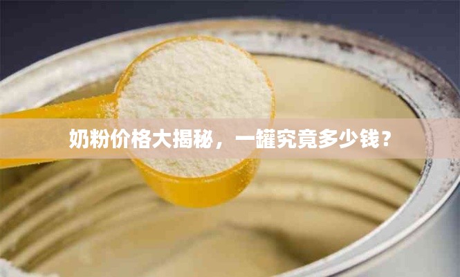 奶粉价格大揭秘,一罐究竟多少钱?