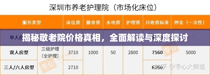 揭秘敬老院价格真相,全面解读与深度探讨
